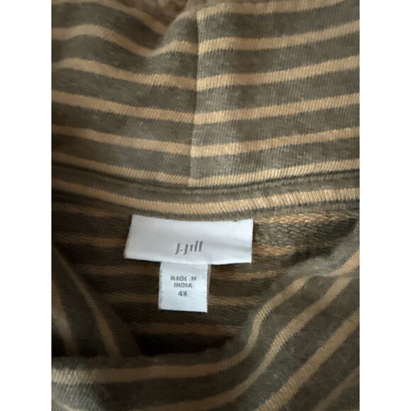 J. Jill Seamed Mock-Neck Long Sleeve Top Womens 4X Plus Size Tan Brown - Picture 3 of 5